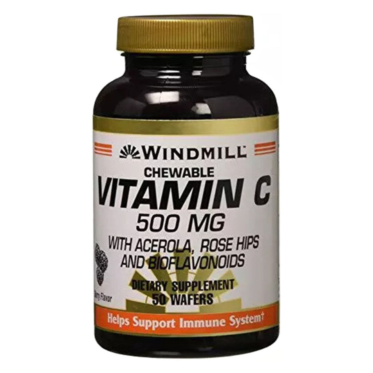 Windmill Vitamin C-500 Chewable Wafers 50 Tablets