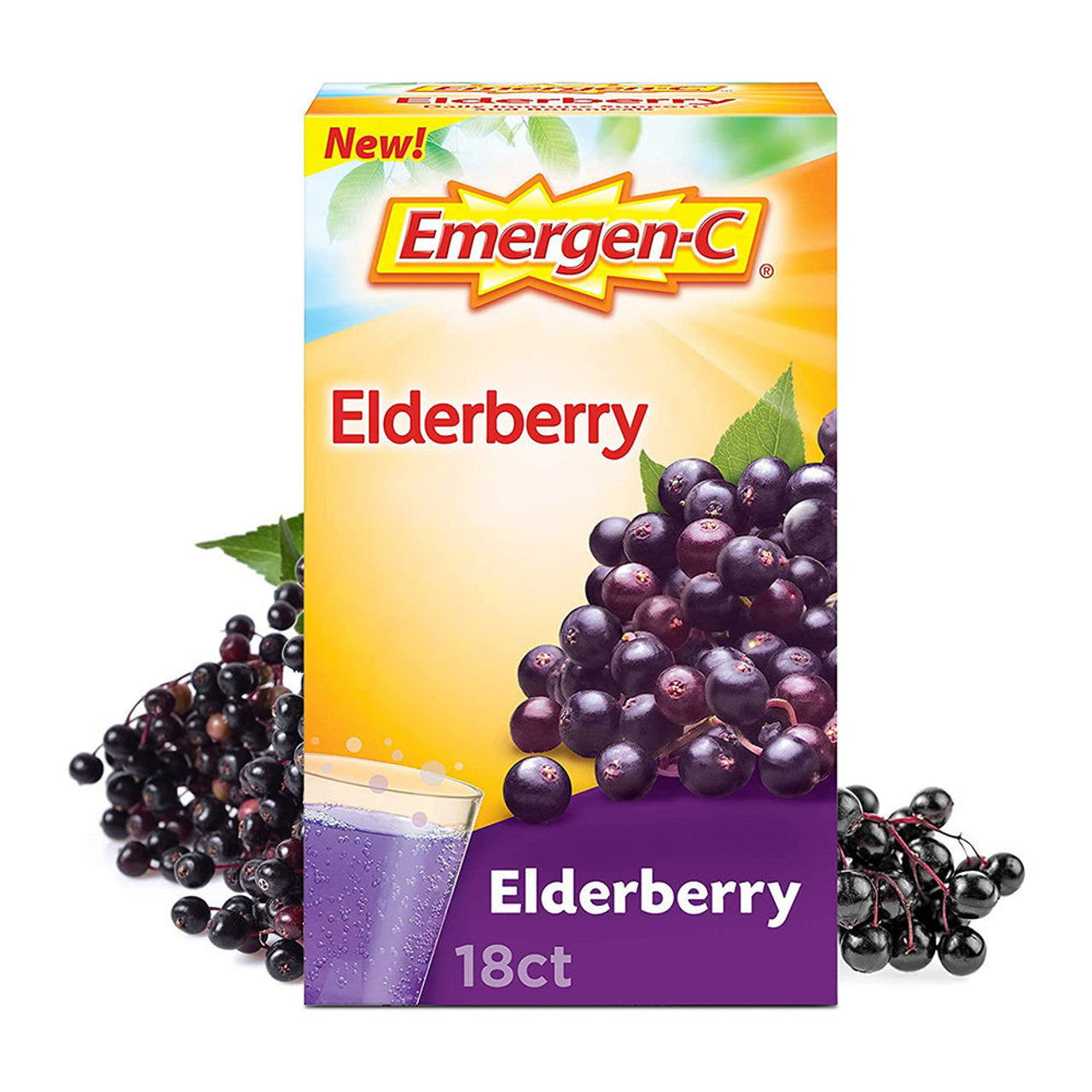 Emergen-C Fizzy Drink Mix Immune Support Elderberry