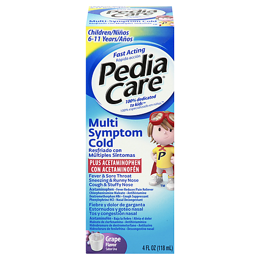 Pediacare Multi Symptom Cold, Grape Flavor 4 Oz