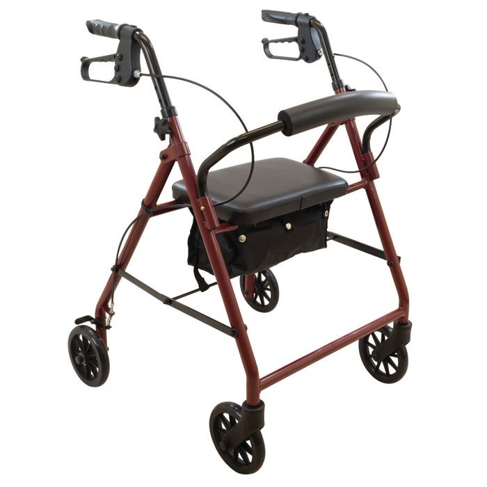 ProBasics Walker Rollator Knock-down Steel Burgundy