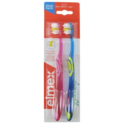 Elmex Junior Duo Pack Toothbrushes Supple 6-12 Years