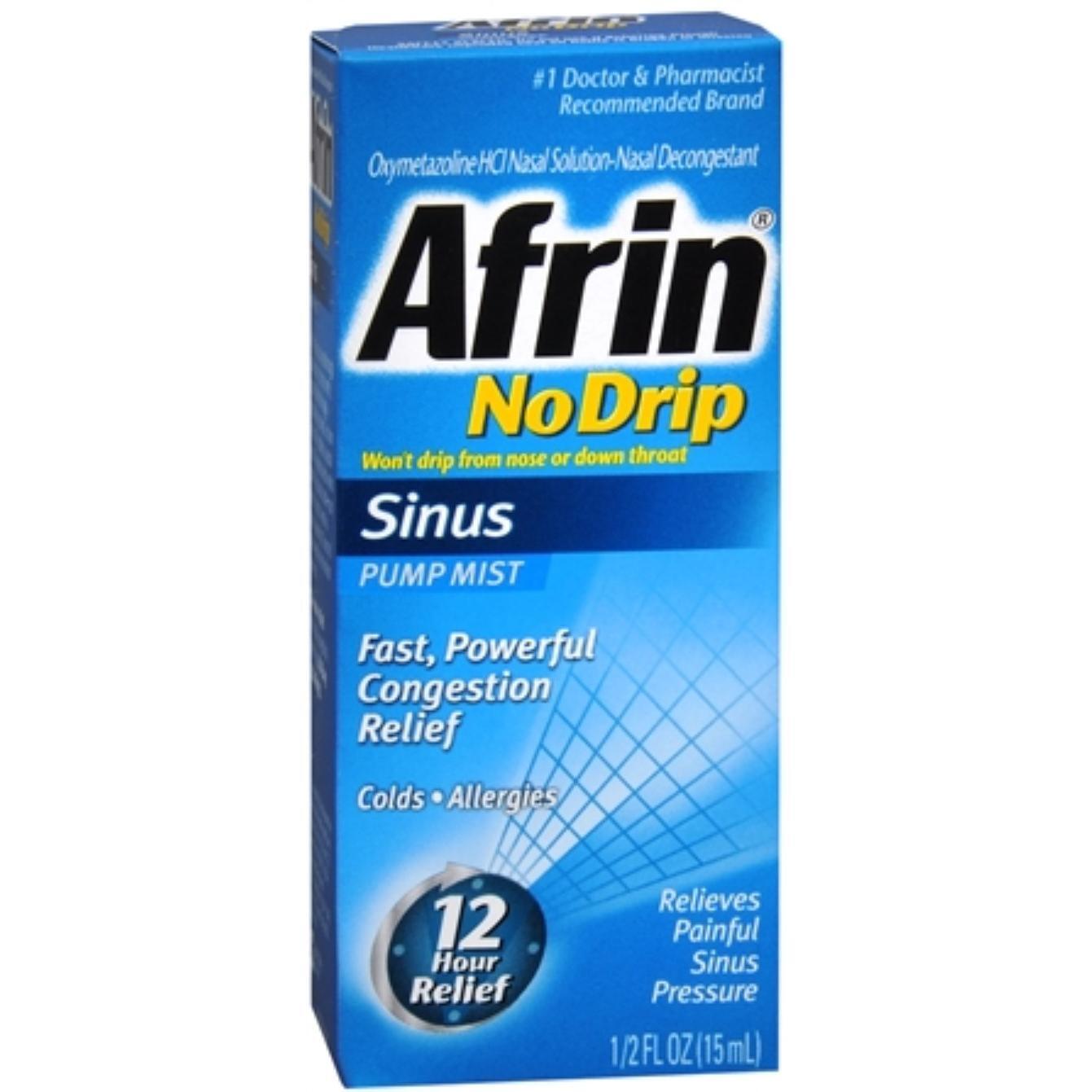 Afrin Nasal Pump Mist, Allergy Sinus, No Drip 0.5 Fl Oz