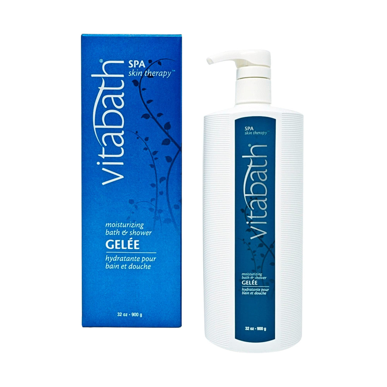 Vitabath Spa Skin Therapy Moisturizing Bath & Shower Gel Wash Nourishing Replenishing Deeply Hydrate Dry Skin 32 Oz