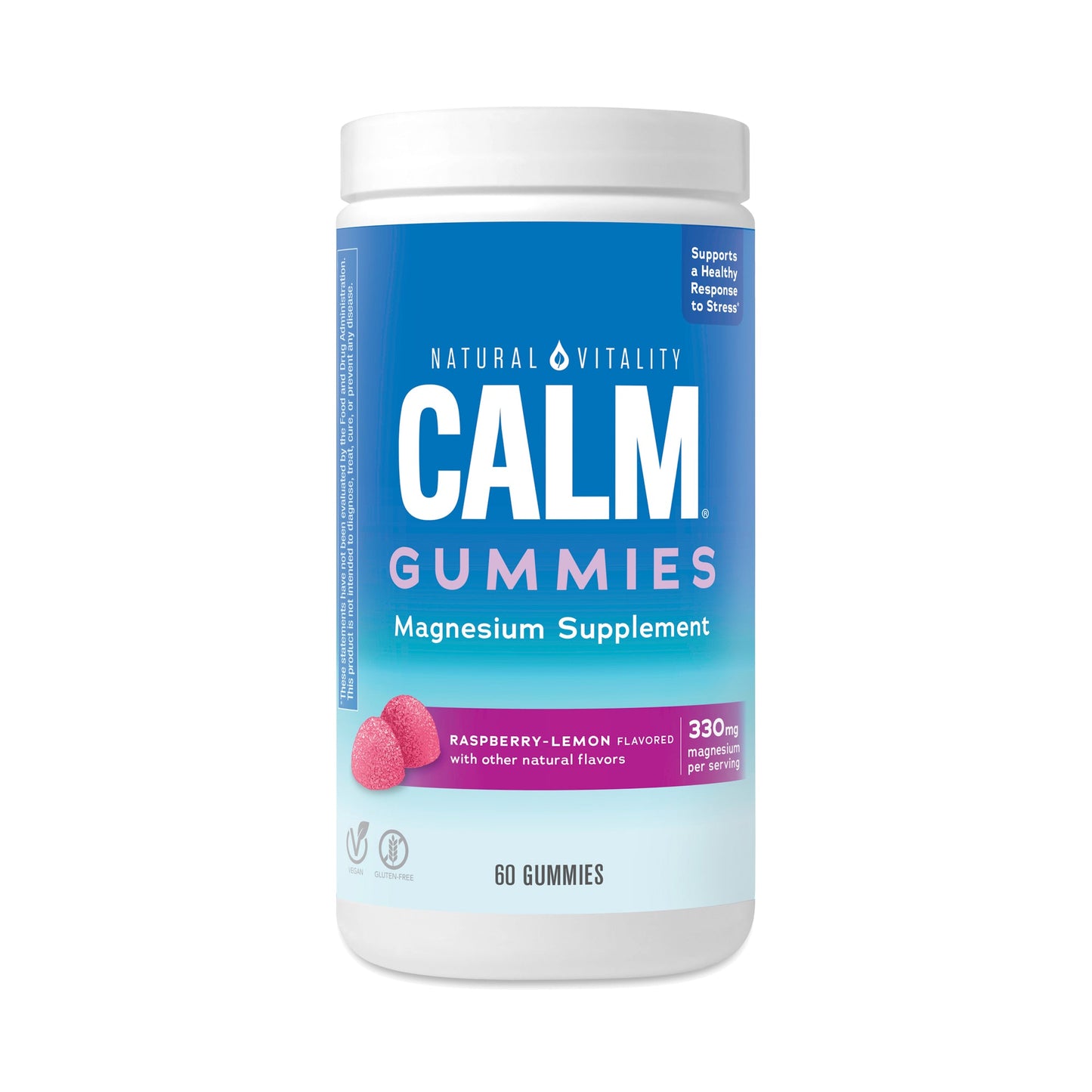 Natural Vitality Calm Magnesium Supplement Raspberry Lemon Gummies