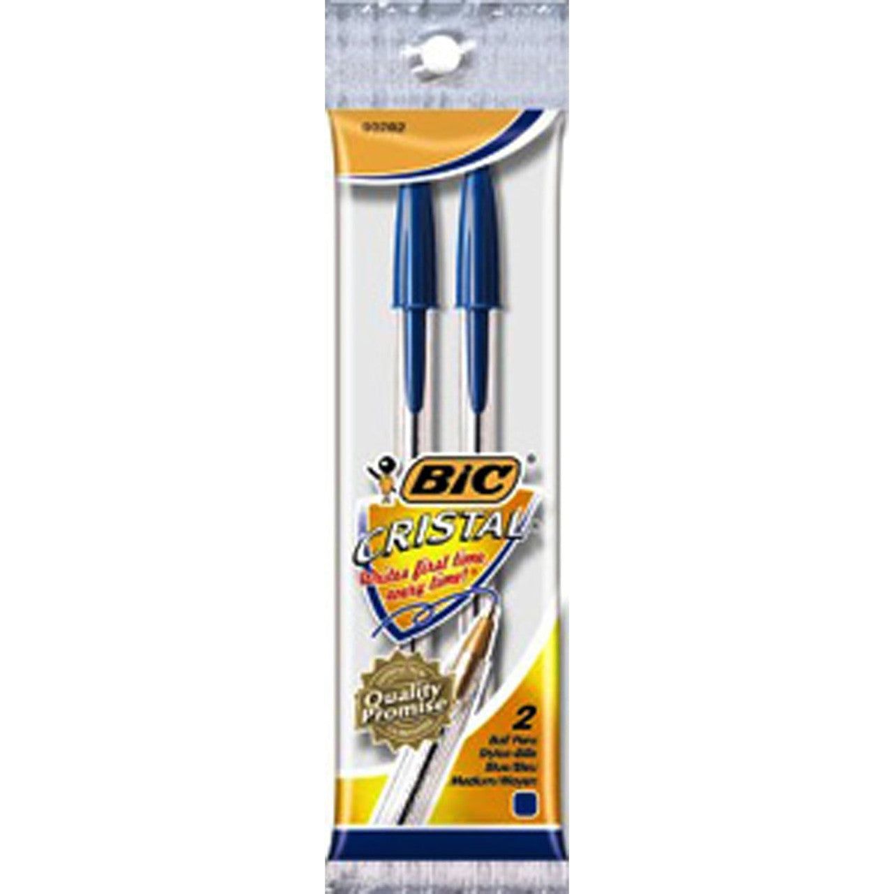 BIC Ball Point Pens 2Pk Blue Medium - 1 Pkg