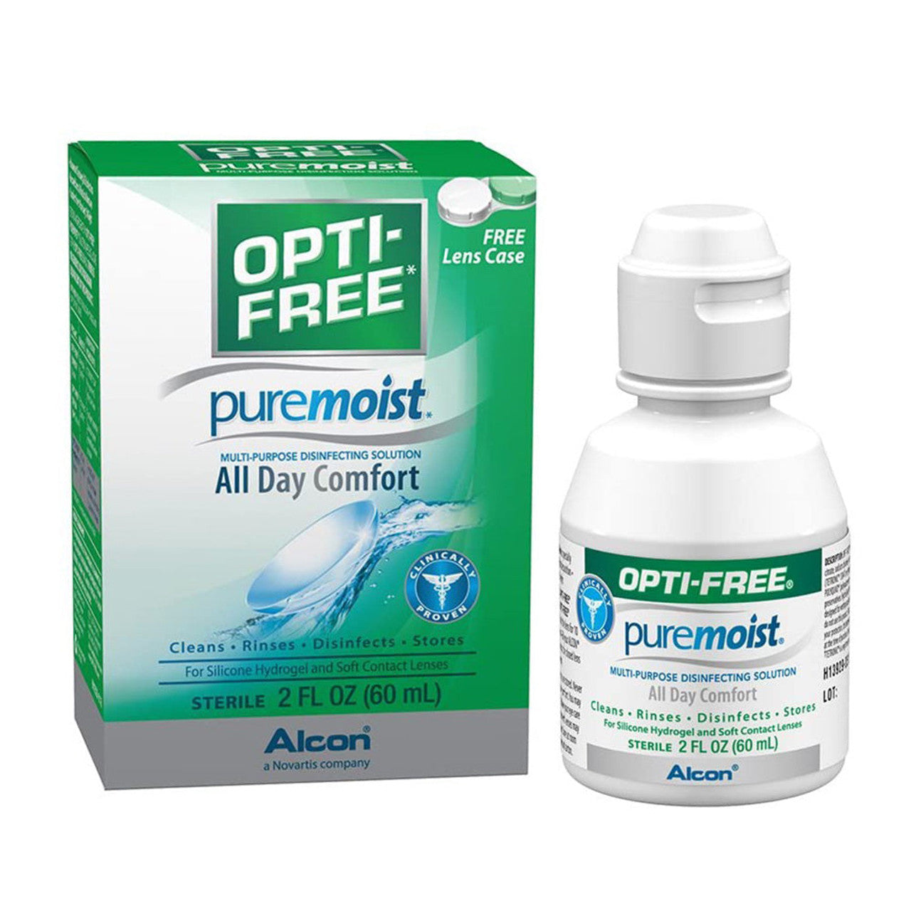 Opti-Free Puremoist Multi Purpose With Hydraglyde Disinfection Solution 2 Fl Oz