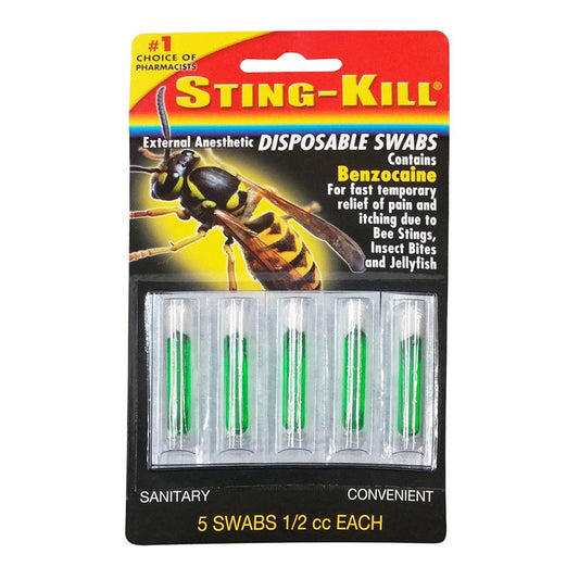 Sting-Kill External Anesthetic Swabs, Maximum Strength, Disposable Swabs