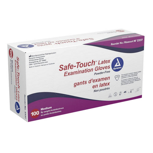 Dynarex Gloves Latex Exam Powder Free Medium