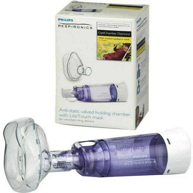 Philips Respironics 1079826 OptiChamber Diamond Valve Chamber-Med Mask