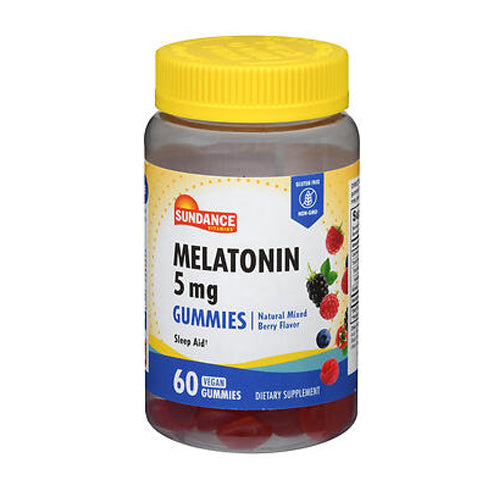 Sundance Vitamins Melatonin 5 Mg Vegan Gummies, Natural Mixed Berry Flavor