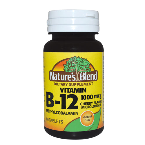 Nature's Blend Vitamin B-12 Methylcobalamin Cherry Flavor, 1000 Mcg, 60 Microlozenge