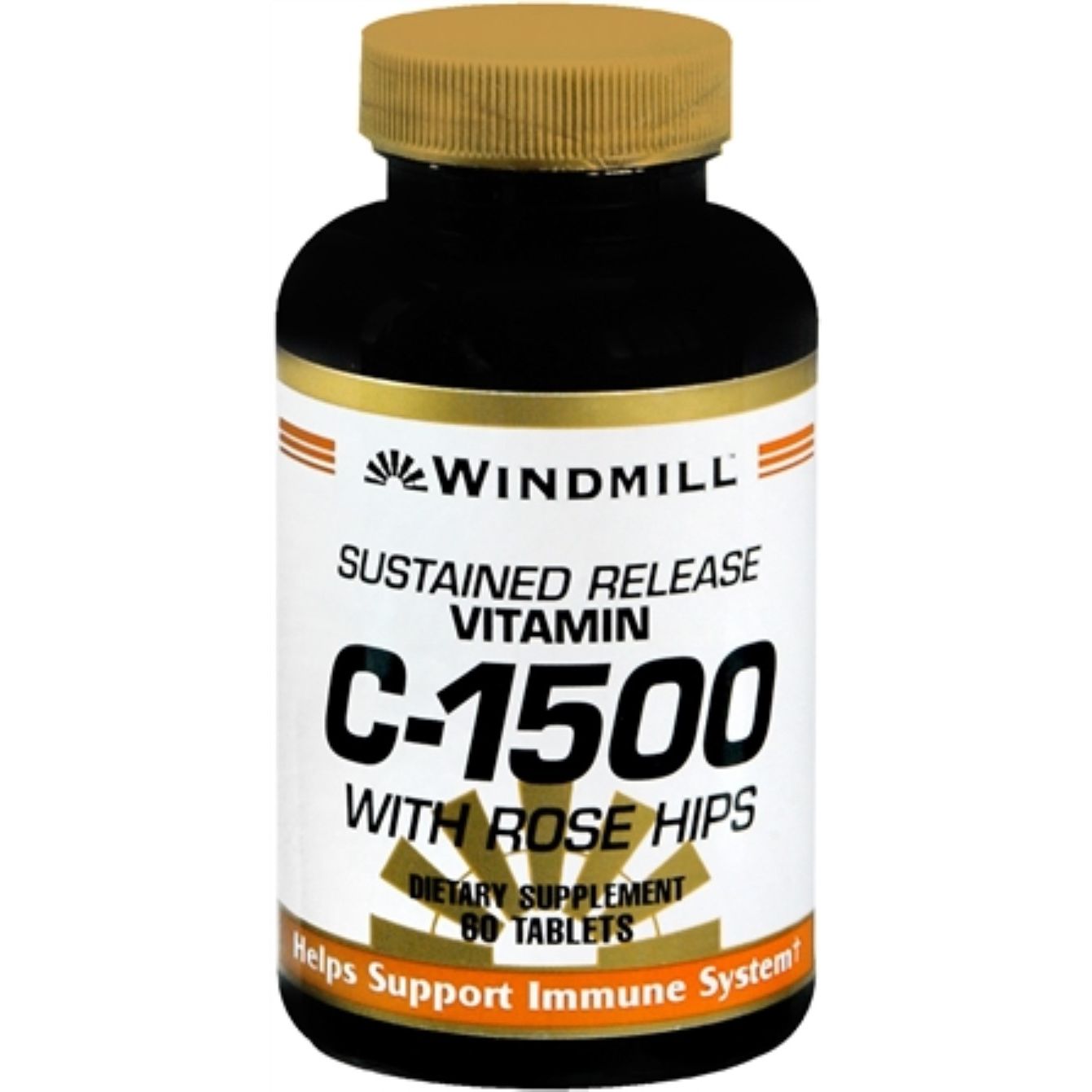 Windmill Vitamin C-1500 Mg Rose Hips Sustained Release 60 Tablets