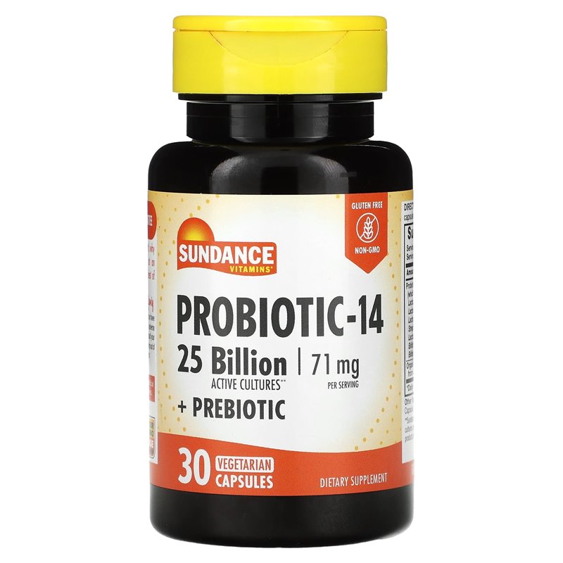 Sundance Vitamins Probiotic-14 Vegetarian, 30 Caps