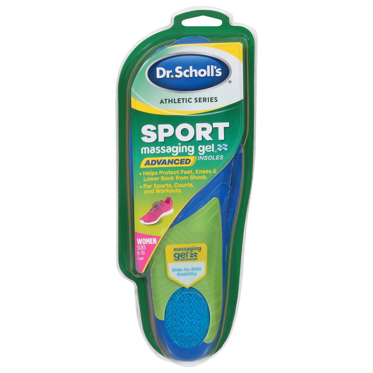 Dr. Scholl's Insoles, All Purpose Sport & Fitness, Active, Shoe Size 6 10, Women's