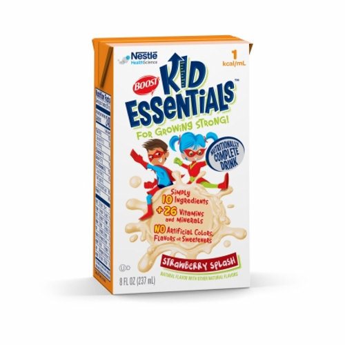 Boost Kid Essentials Pediatric Oral Supplement 1.0 Strawberry Splash Flavor 8 Oz. Carton Ready To Use