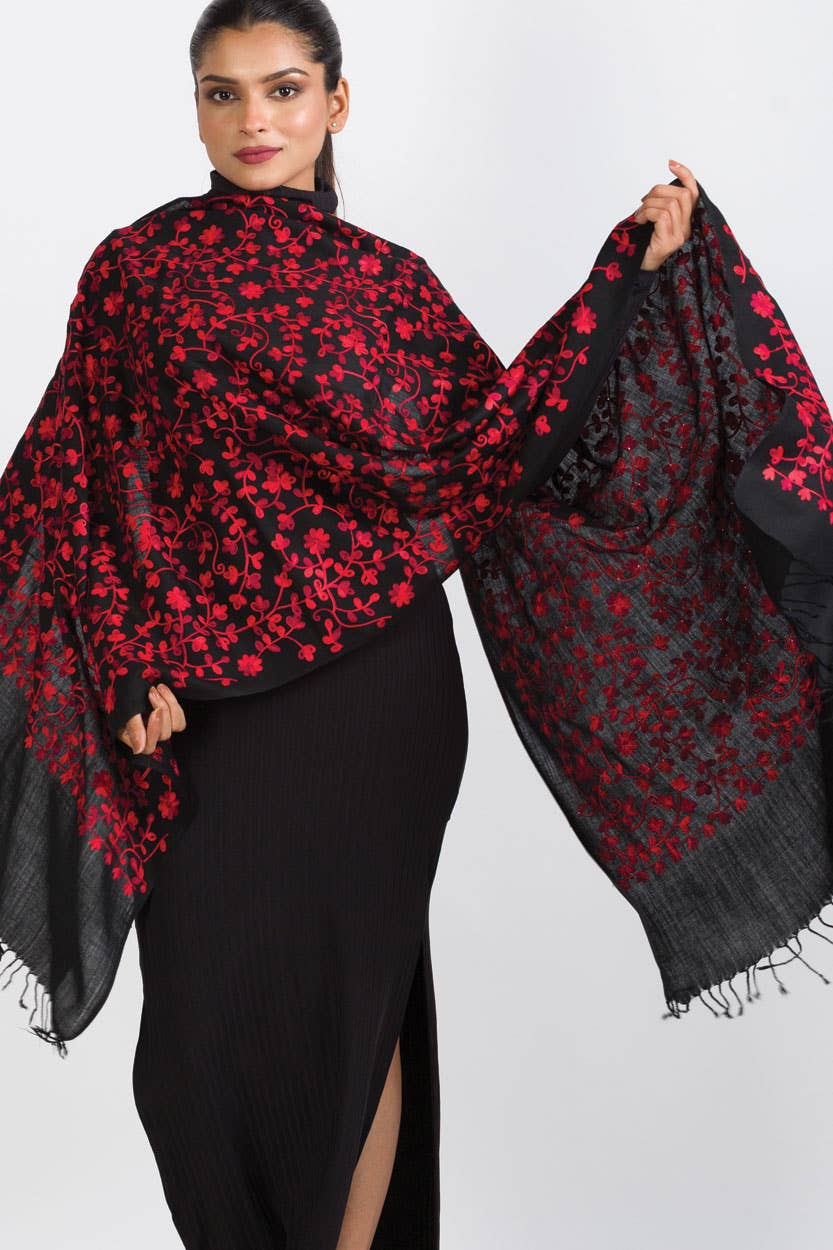 Sevya Handmade - Rani Embroidered Shawl - Osadia Concept Store