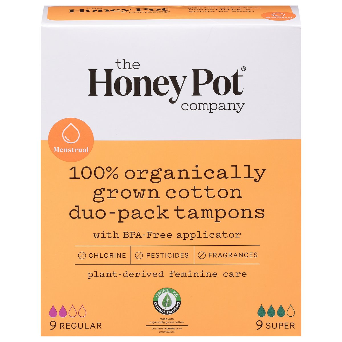 The Honey Pot Company Tampons, Regular/Super, Duo Pack