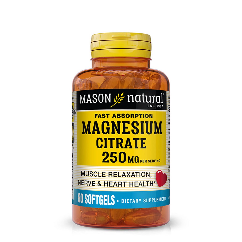 Mason Natural Naturals Magnesium Citrate 250mg Multivitamin Softgels - 100ct