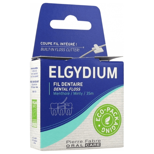 Elgydium menthol waxed dental floss 35 m