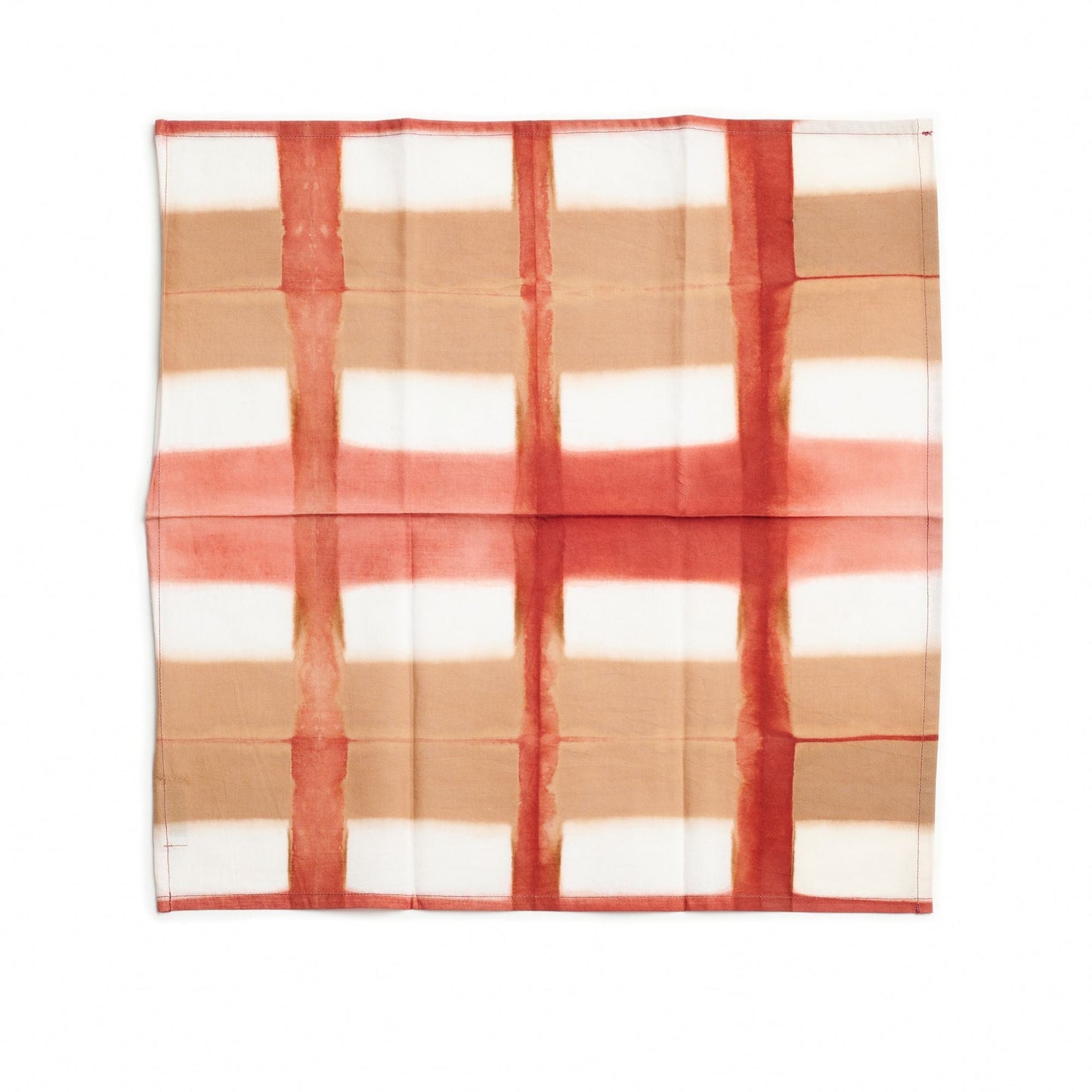 Chowk Black Hand Clamp Dyed Artisanal Cotton Table Napkin ( set of 4 )