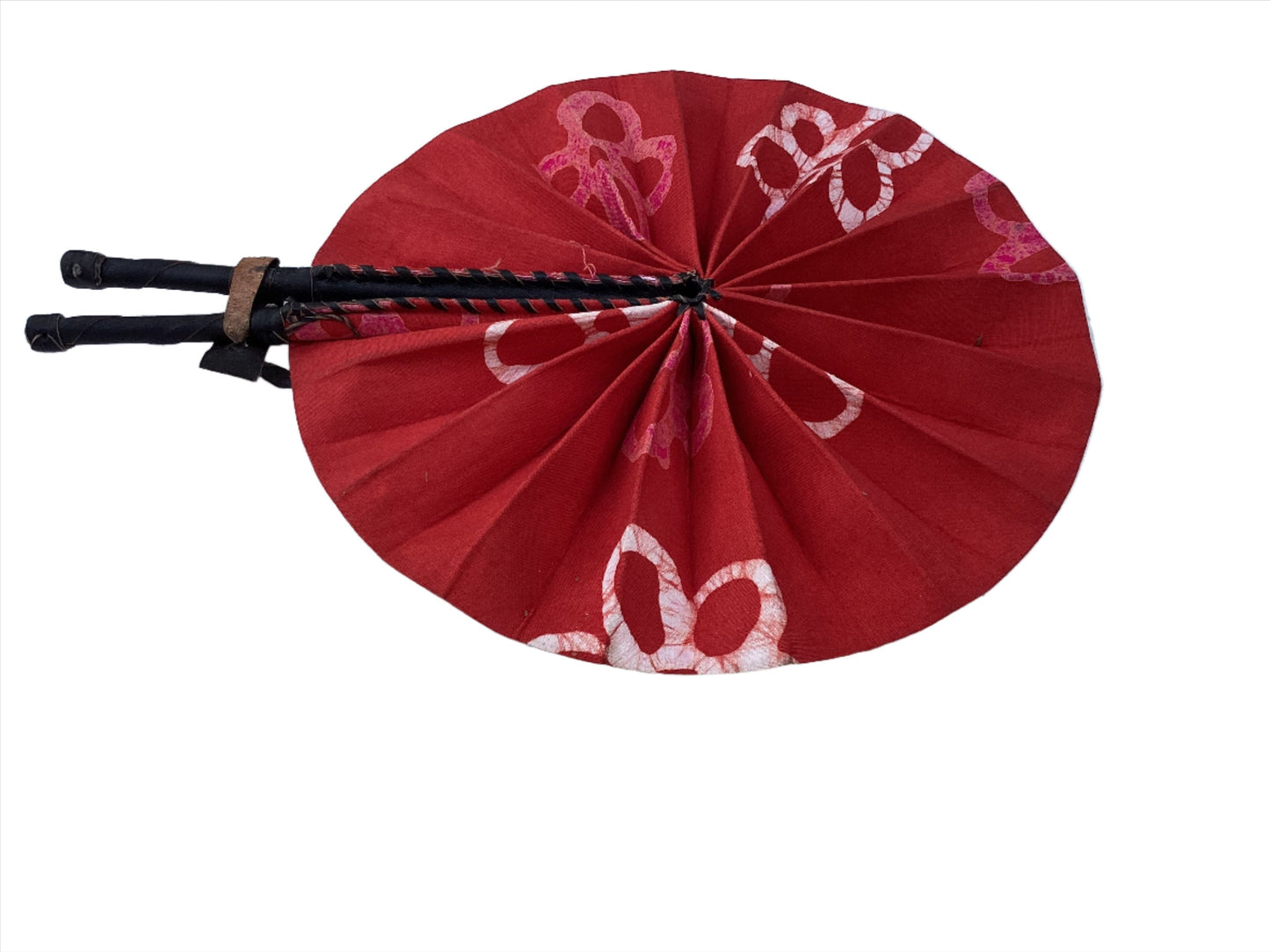 African Wax Print Fan, Handmade in Ghana
