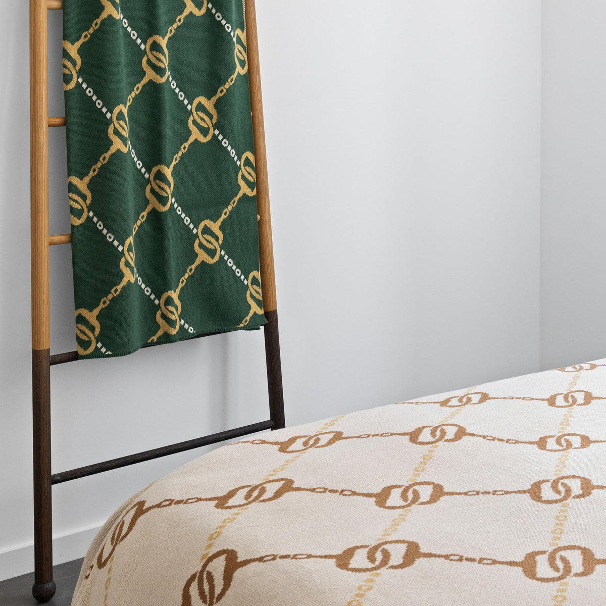 Equestrian House of Bits - Cotton Sustainable Knit Throw Blanket