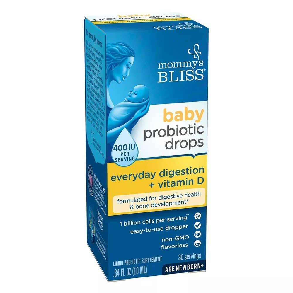 Mommy's Bliss Baby Probiotic Drops Plus Vitamin D .34 Fl Oz