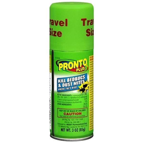 Pronto Plus Bed Bugs & Dust Mites Killing Spray TRAVEL SIZE - 3 Oz