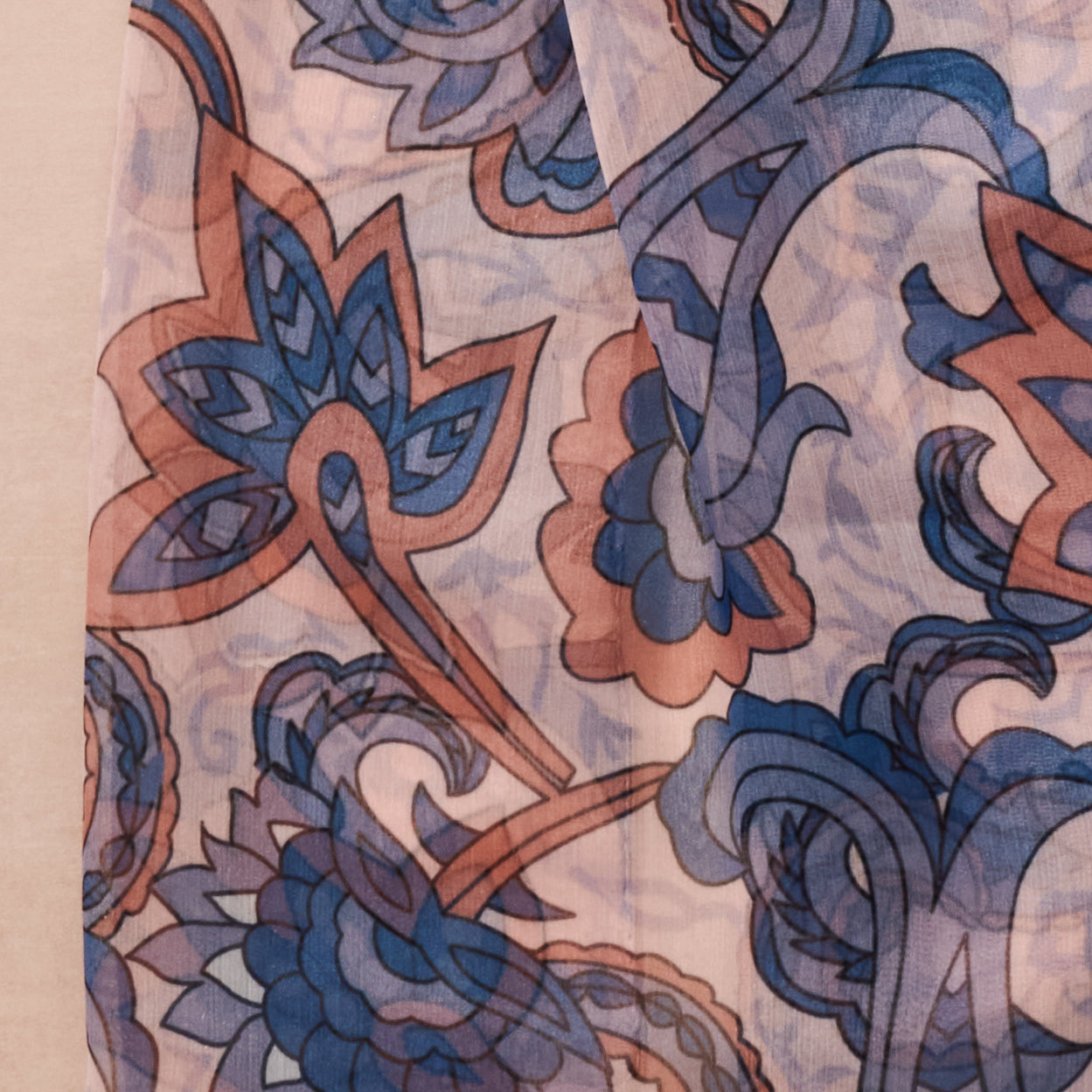 Komal Paisley Chiffon Scarf