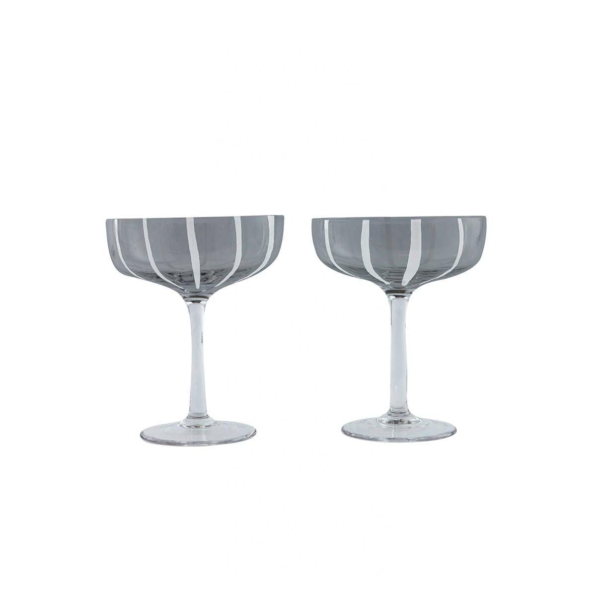 S/2 Mizu Coupe Glass - Grey