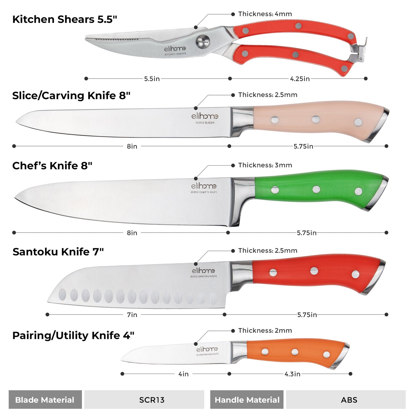 9 Piece CuttingWise Cutting Boards + Knife Set