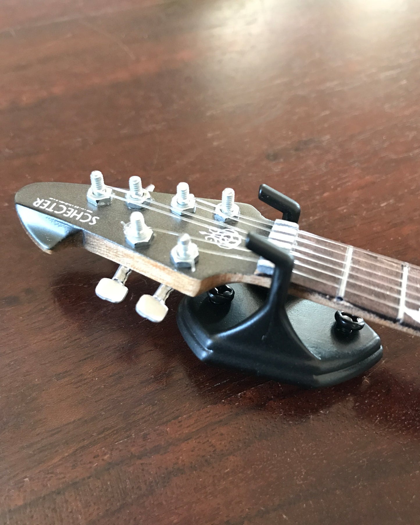 Black Metal Wallmount Miniature Guitar Wall Hangers by AXE HEAVEN® – Set of 2 - Osadia Concept Store