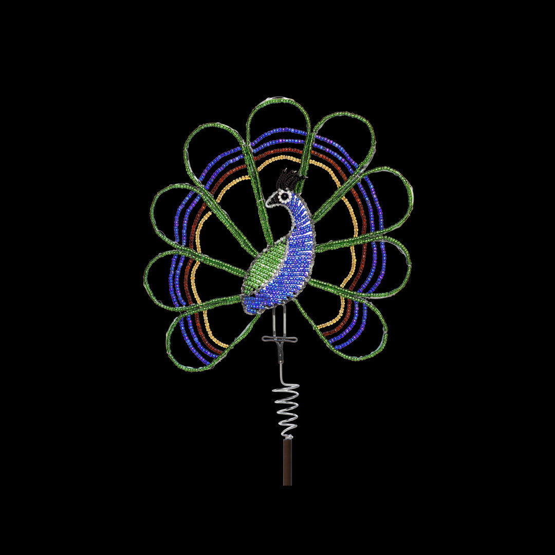 Peacock Garden Stake (Set of 3)