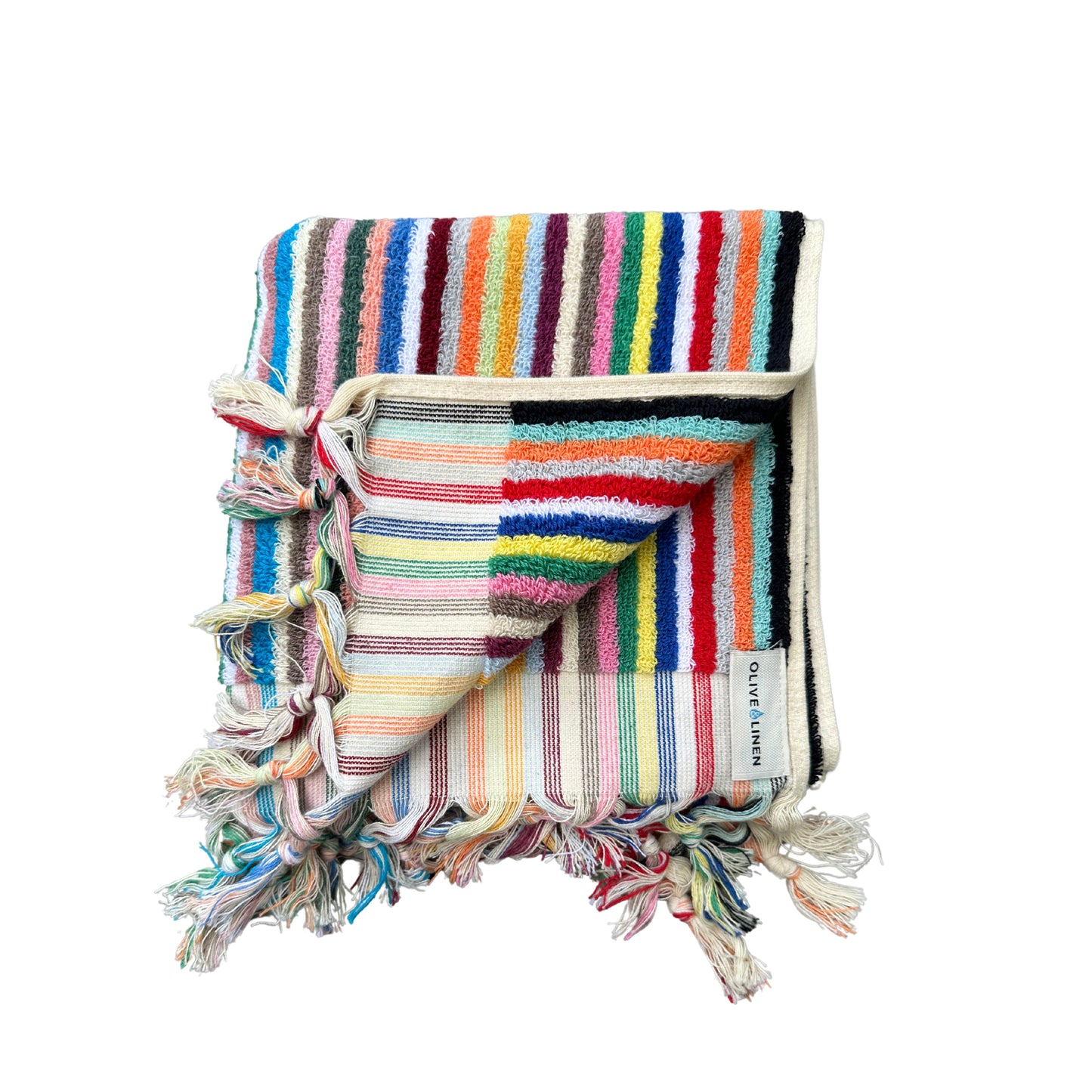 Striped Turkish Terry Hand Towel