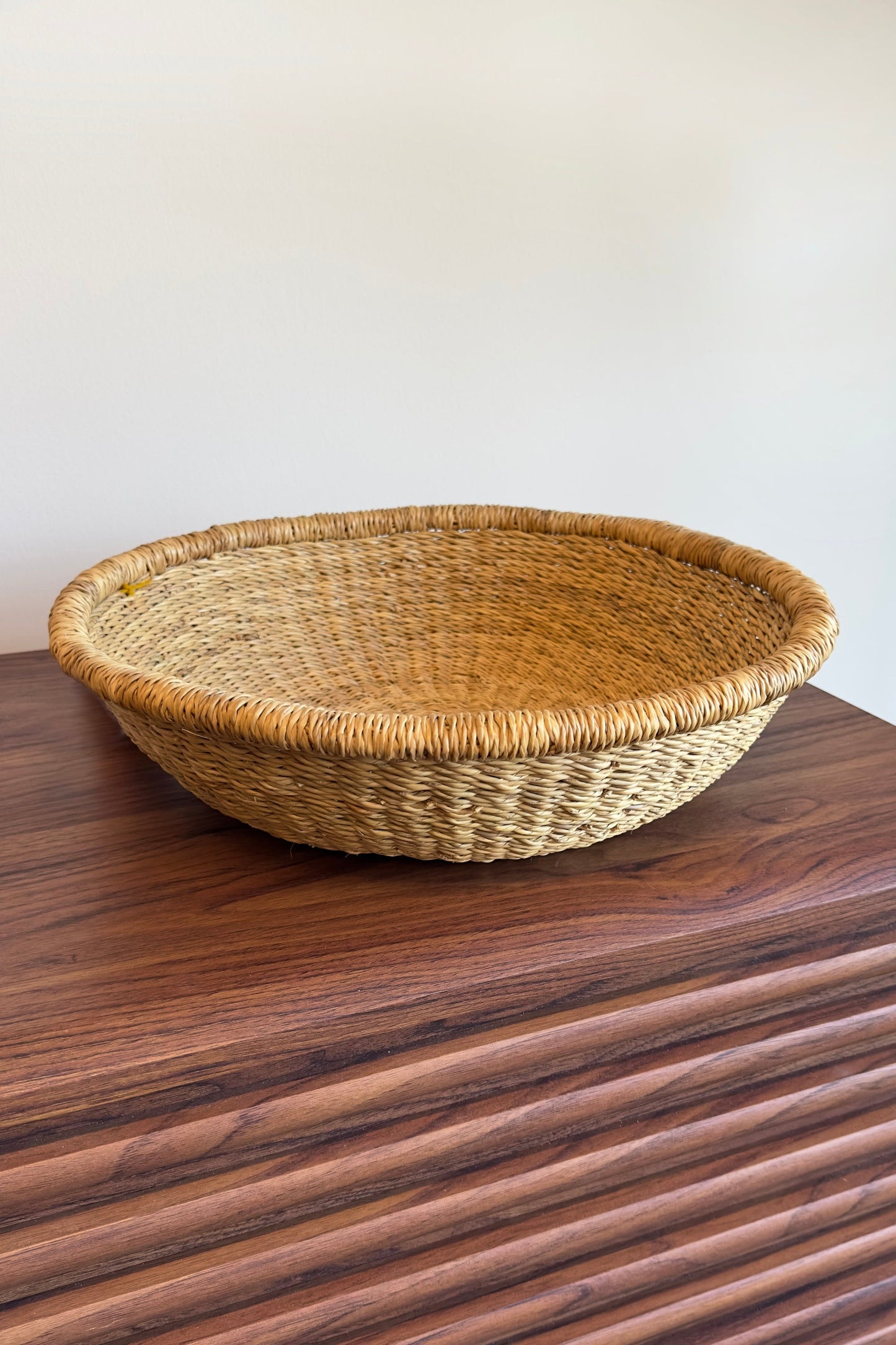 Handwoven Large Large Tray Basket - Natural