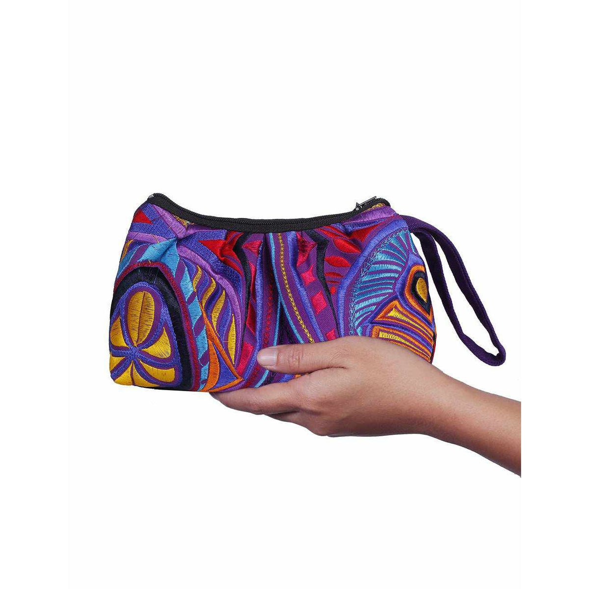 Tahj Small Embroidered Wristlet - Thailand