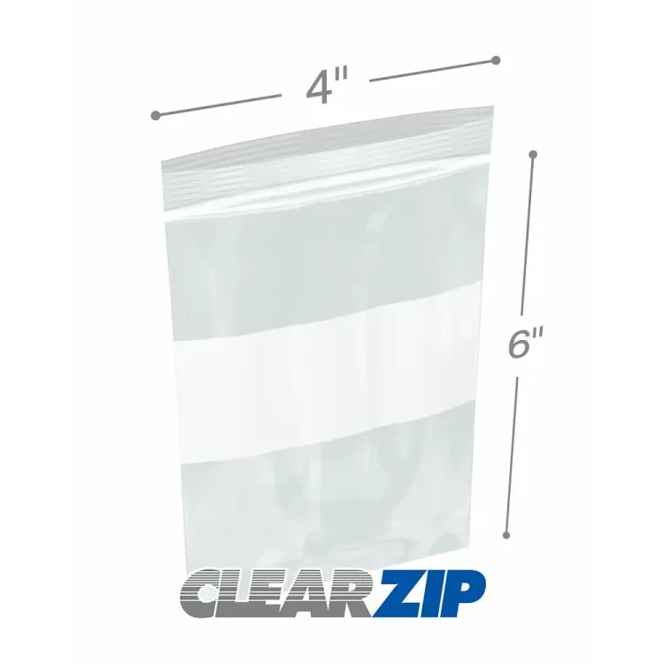 BAG CLEAR ZIP-LOCK 2MIL 4X6 100/PK DS