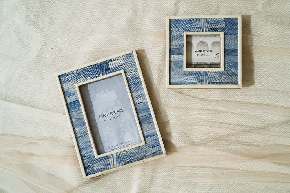 Neela 3x3 Picture Frame - Carved Bone - Osadia Concept Store