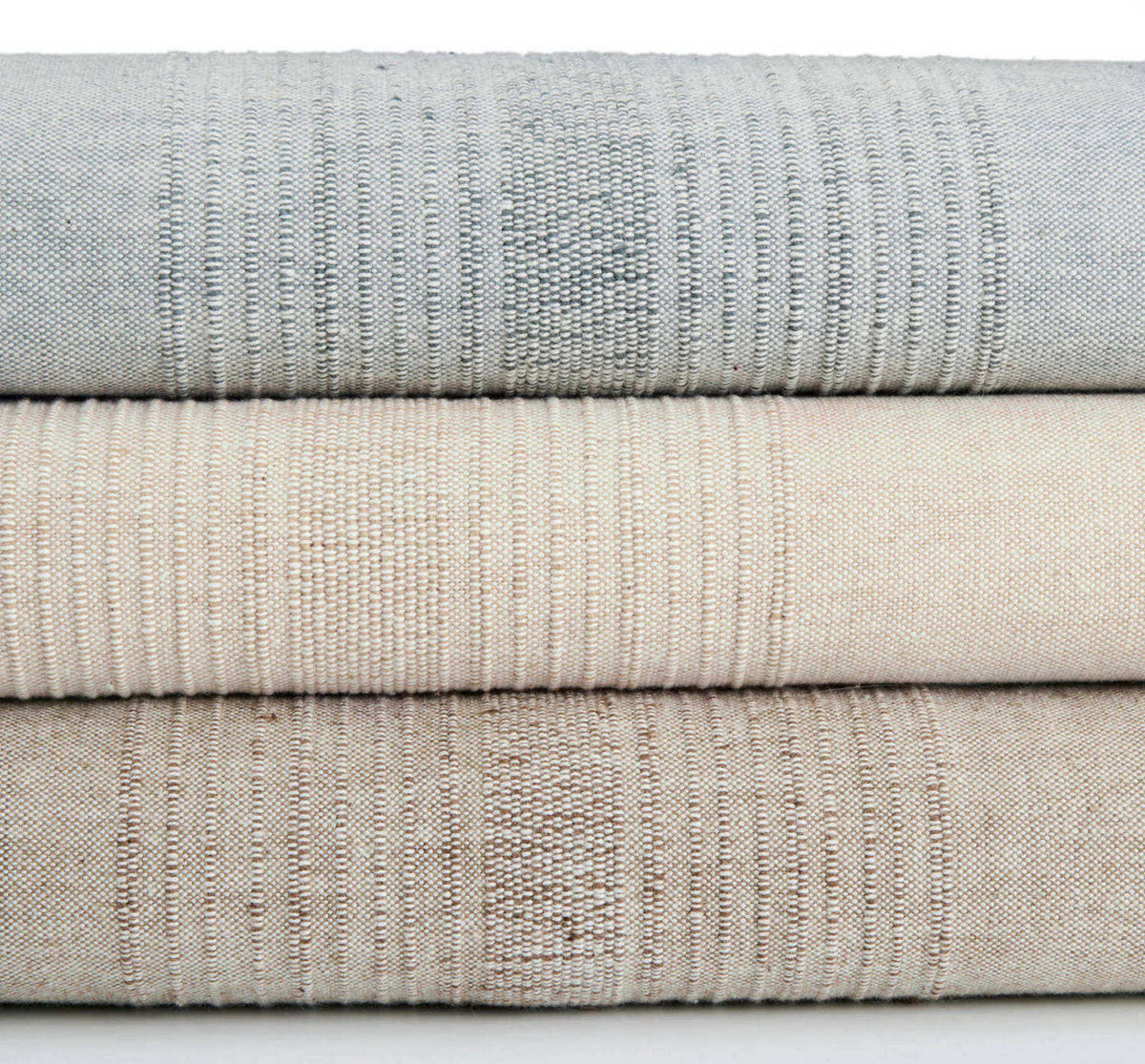 ECOLOOM Handwoven Cotton Pillow with Down-Alternative Insert – Raised Weave Texture, Fair Trade