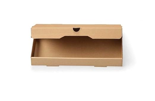 W Packaging 14"x7" Kraft Compostable Eco-Friendly Pizza Boxes – 1.5" Deep, E-Flute, 50 Pack, SKU WPFB14X7KE - Osadia Concept Store