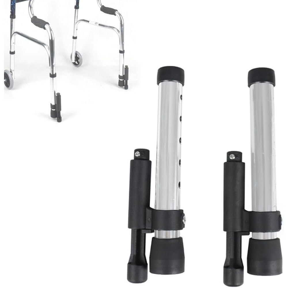 Walker Glide Skis with Brakes (1-Inch Tubing) - 1 Pair