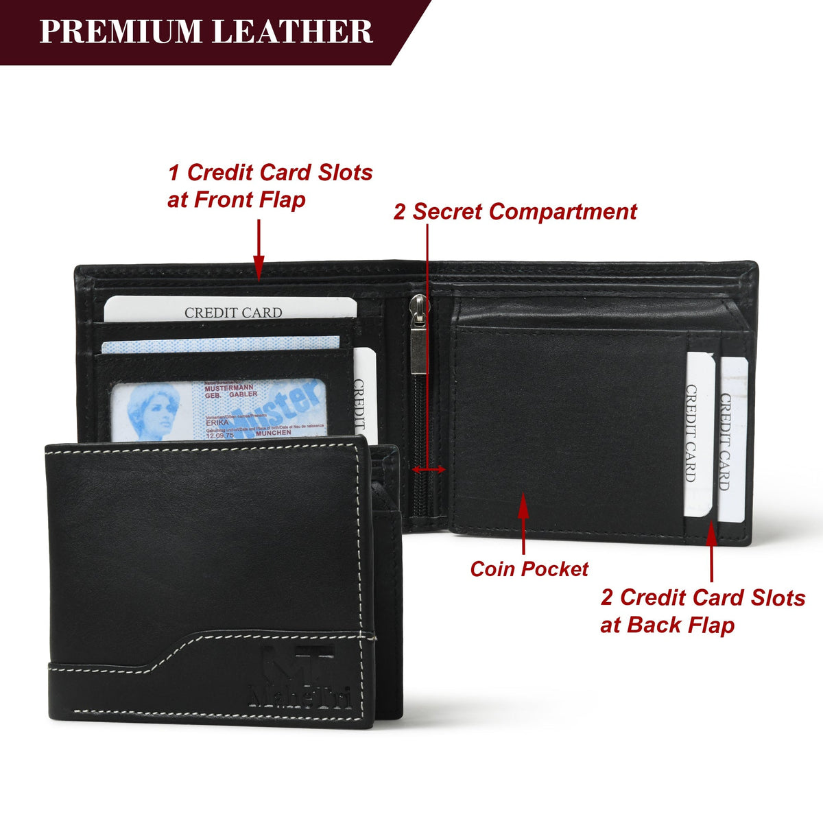 Judson Bi-fold Wallet - Black