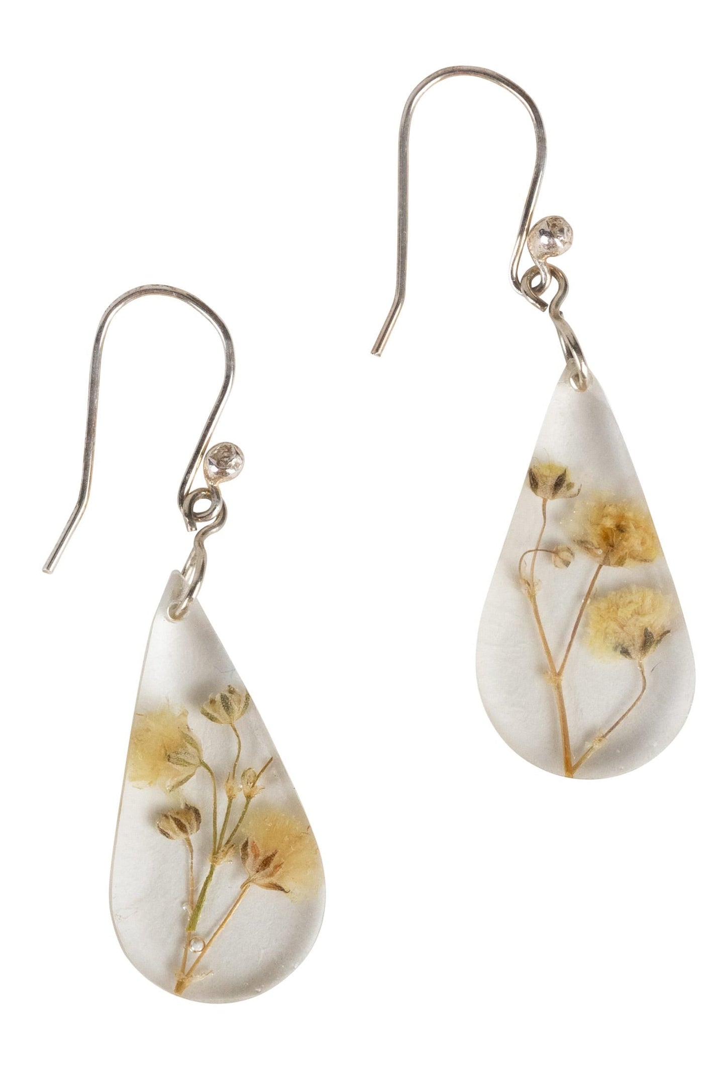 White Rain Flower Earrings