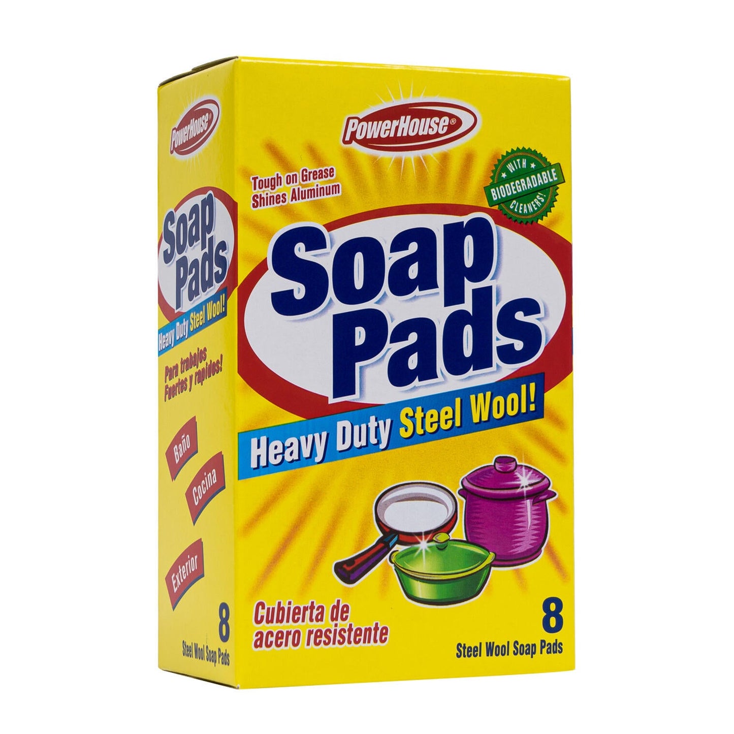 PowerHouse Soap Pads, Heavy Duty Steel Wool