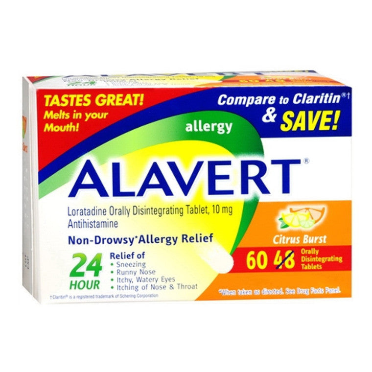 Alavert Allergy Loratadine Orally Disintegrating Tablets, Citrus Burst 10 Mg