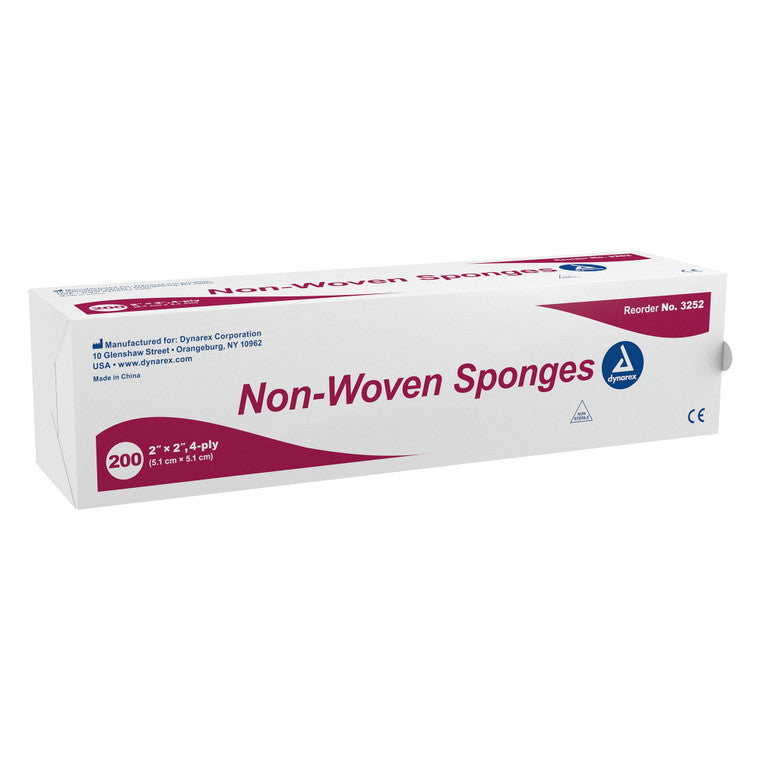 Dynarex Non Woven Sponge N S 4Ply 2x2