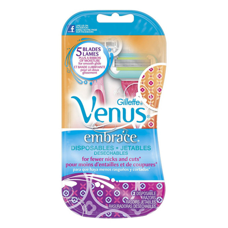 Gillette Venus Embrace Razors, Disposable, 5 Blades
