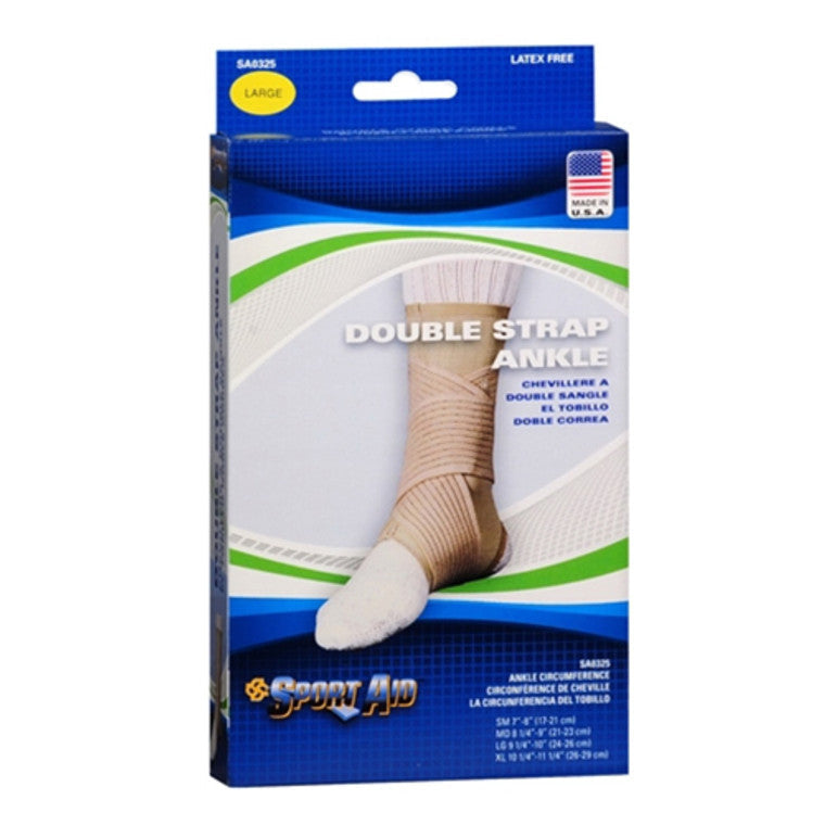Sport Aid Double Strap Ankle Support, Large Each