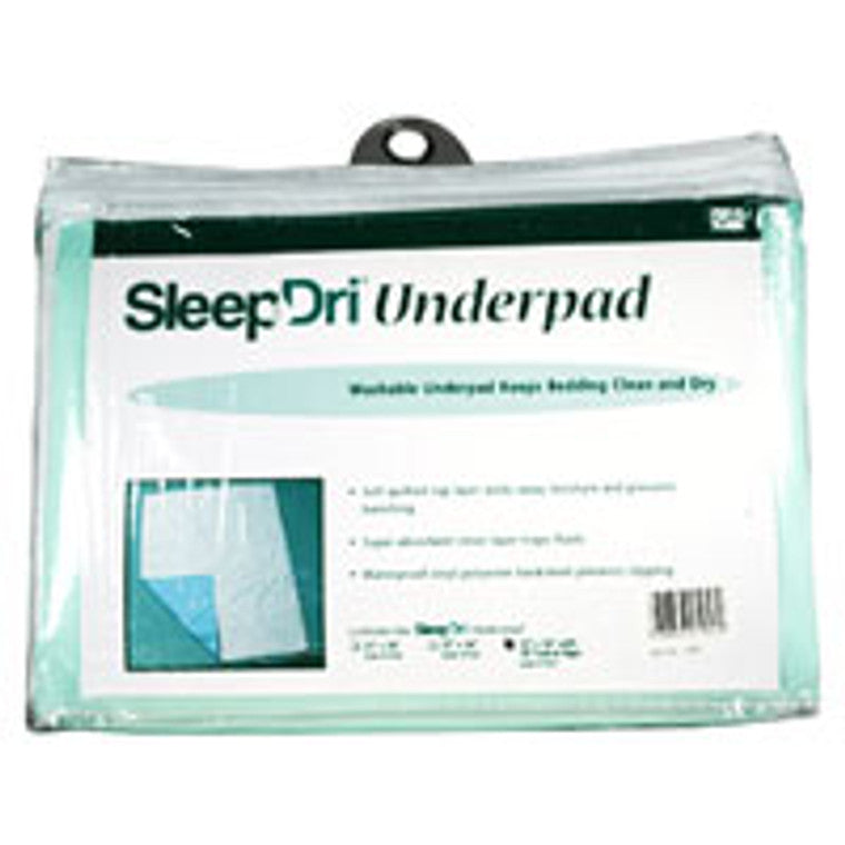 Salk Underpad SleepDri 23 X 36 Inch Reusable Polyester / Rayon Light Absorbency