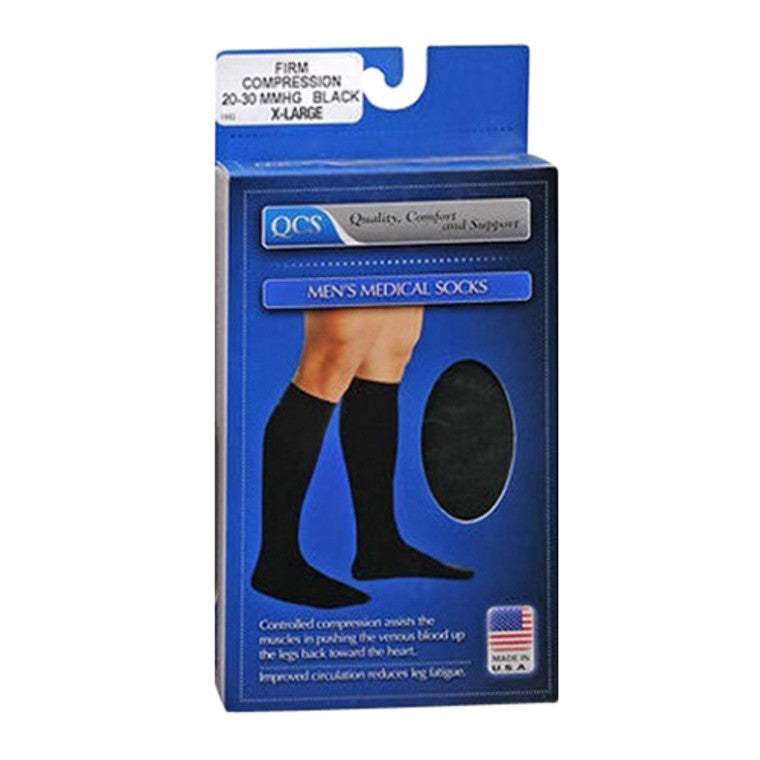 Scott Specialties Qcs Men'S Medical Legwear Firm Black